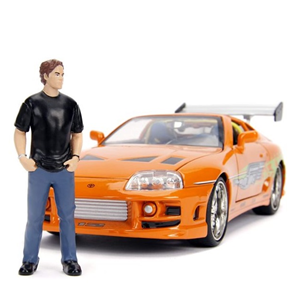 اسباب بازی ماشین فلزی تویوتا مدل Toyota Supra و فیگور فلزی Fast & Furious با مقیاس 1:24_اسباب بازی
